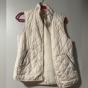 Old navy quilted vest, Cream Vest